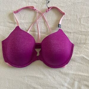 Victoria's Secret Front Close Semi Demi Racerback Bra NWT 34DD
